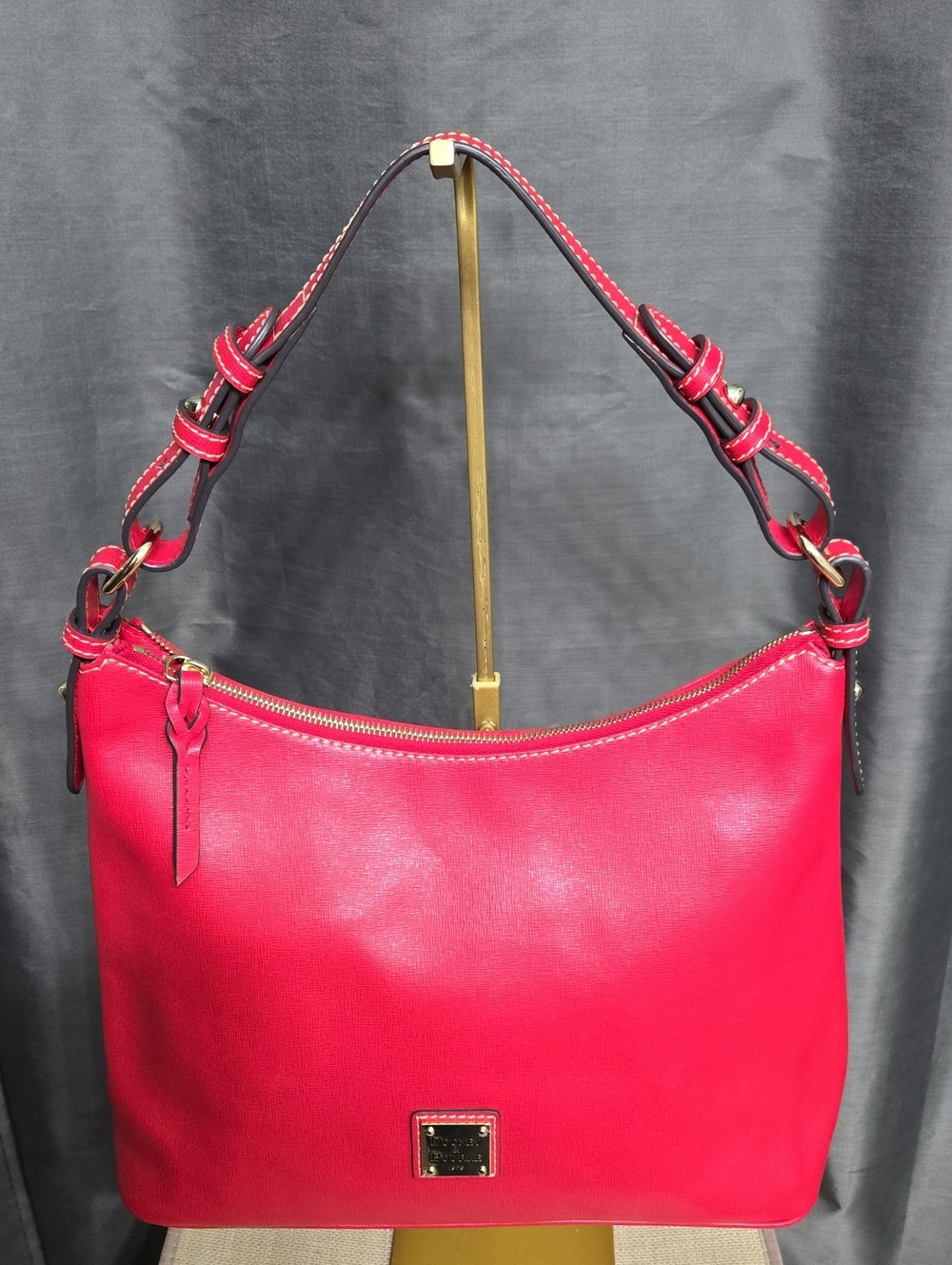 Like NEW! Dooney & Bourke Red Leather Shoulder Hobo